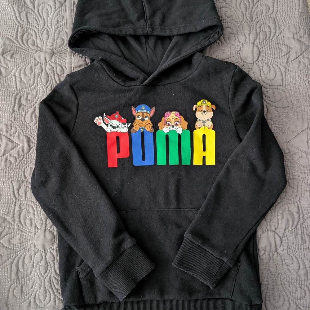 Puma Black Hoodie with Colorful Character Design